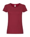 Goedkope Dames T-shirt Fruit of the Loom Lady fit 61-420-0 Brick Red